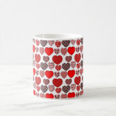 Coeurs répétitifs café Mug (Centre)