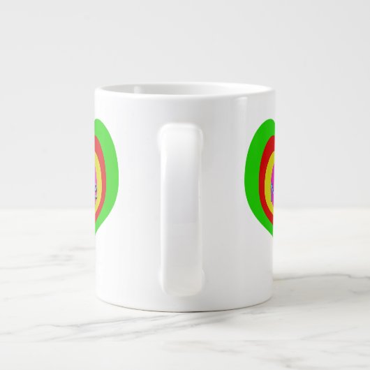 Coeurs rétro - Coupe Jumbo 20oz / Mug (Dos)