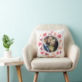 Cœurs romantiques – Coussin personnalisé avec phot (Chaise)