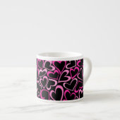 Coeurs rose doux et gribouillé Espresso Mug (Devant droit)