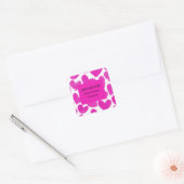 Coeurs rose et blanc Sticker 'Save the date' (Enveloppe)