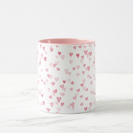 Coeurs rose Fleur Mug (Centre)