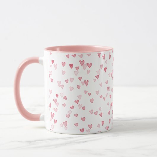 Coeurs rose Fleur Mug (Gauche)