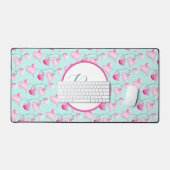 Coeurs rose monogramme mignonnes (Clavier et souris)