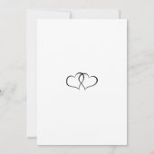 Coeurs rose, noir et blanc Invitations de mariage (Dos)