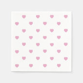 Coeurs rose pastel, serviettes en papier pour Vale (Devant)