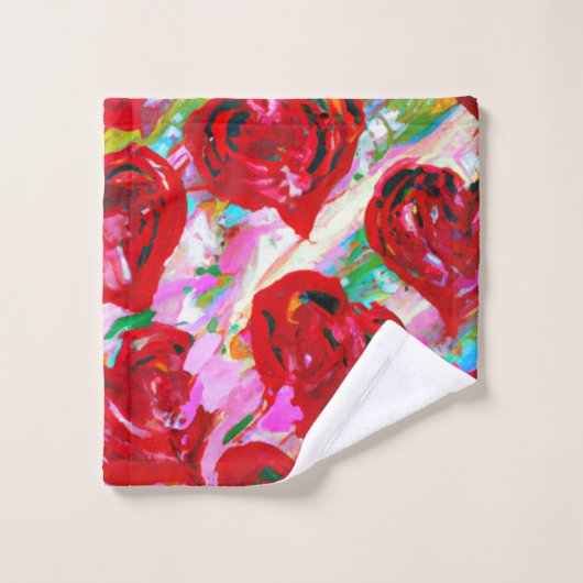 Coeurs roses (Gant de toilette)