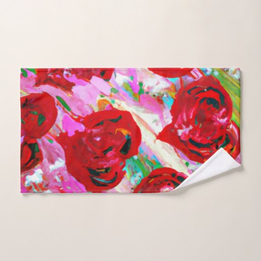 Coeurs roses (Serviette à main)