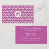 Coeurs roses cartes de visite personnalisés (Devant / Derrière)