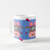Coeurs roses de vache Bijoux Mug (Devant gauche)