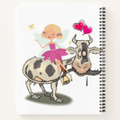Coeurs roses de vache fée Carnet spirale (Dos)