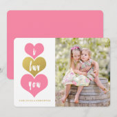 Coeurs roses doux | Carte photo de la Saint Valent (Devant / Derrière)