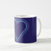 Cœurs roses et magenta sur mug (Devant droit)