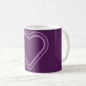 Cœurs roses et magenta sur mug (Devant droit)