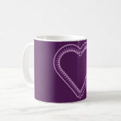Cœurs roses et magenta sur mug (Devant gauche)