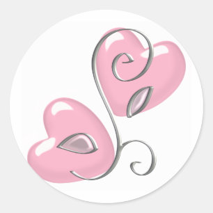 Coeurs roses et Stickers Vine