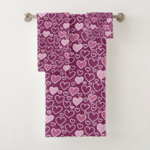 Cœurs roses et violets