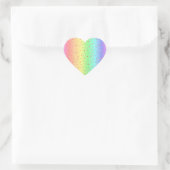 Coeurs roses Gradient Pastel Sticker Coeur arc-en- (Sac)