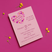 Coeurs roses Invitation de la fête de la Saint-Gal