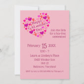 Coeurs roses Invitation de la fête de la Saint-Gal (Devant)