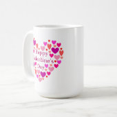 Coeurs roses Joyeux Valentines Jour Mug (Devant gauche)