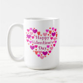 Coeurs roses Joyeux Valentines Jour Mug (Gauche)