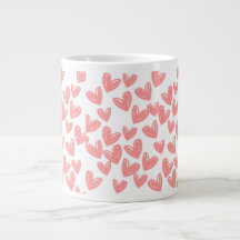 Coeurs roses Jumbo Mug