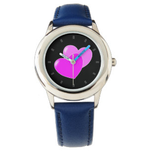 Coeurs roses mignons Belle montre pour enfants