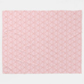 Coeurs roses modernes sur couverture en polaire ro (Devant (Horizontal))