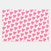 Coeurs roses modernes Valentines Jour Papier S (Devant 3)