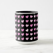 Coeurs roses Motif de café Mug (Centre)