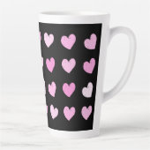 Coeurs roses Motif Latte Mug (Droite)