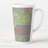 Coeurs roses Mousse pourpre Moss Latte Mug (Droite)