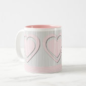 Coeurs roses - Mugs (Devant gauche)