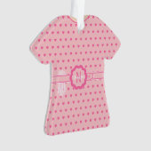 Coeurs roses Pêcher et Robe rose Figurine TShirt (devant)