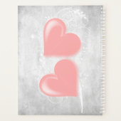 Coeurs roses Planificateur personnalisé (Dos)