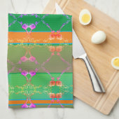 Coeurs roses Serviettes de cuisine (Quart Plié)