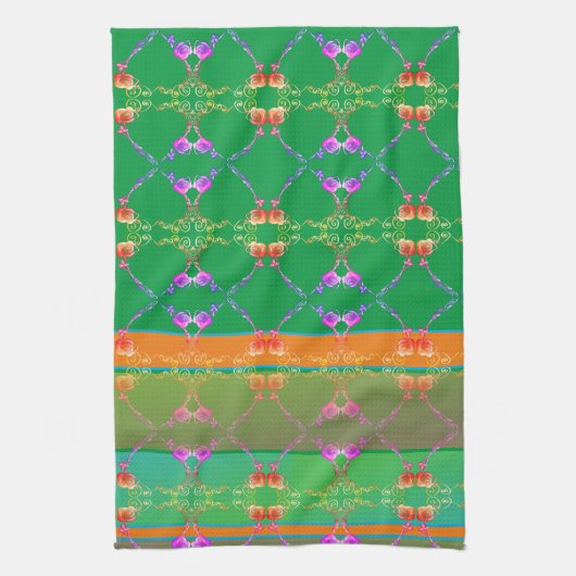 Coeurs roses Serviettes de cuisine (Vertical)