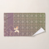 Coeurs roses sur la serviette de mousse de Plum (Serviette à main)