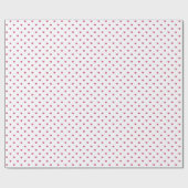 Cœurs roses sur papier cadeau blanc (Plat)