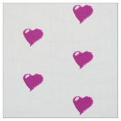 Coeurs roses Tissu de polyester sur mesure (Échantillon)