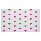 Coeurs roses Tissu de polyester sur mesure (Fat Quarter)