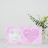 Coeurs roses Valentine Cartes photos (Debout devant)