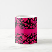 Coeurs rouge rose noir mug (Centre)