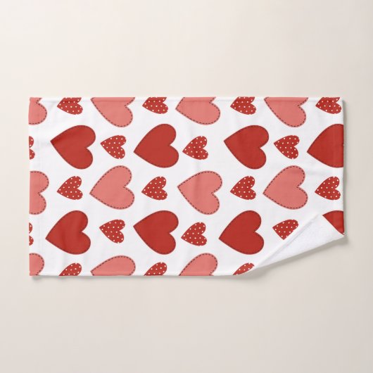 Coeurs rouges (Serviette à main)