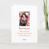 Coeurs rouges - carte vierge (Dos)