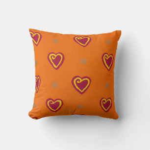 Coeurs rouges - Coussin