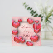 Coeurs rouges de Saint-Valentin - invitation de (Debout devant)