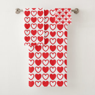 Coeurs rouges et blancs