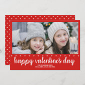 Coeurs rouges et blancs Valentine Cartes photos (Devant / Derrière)